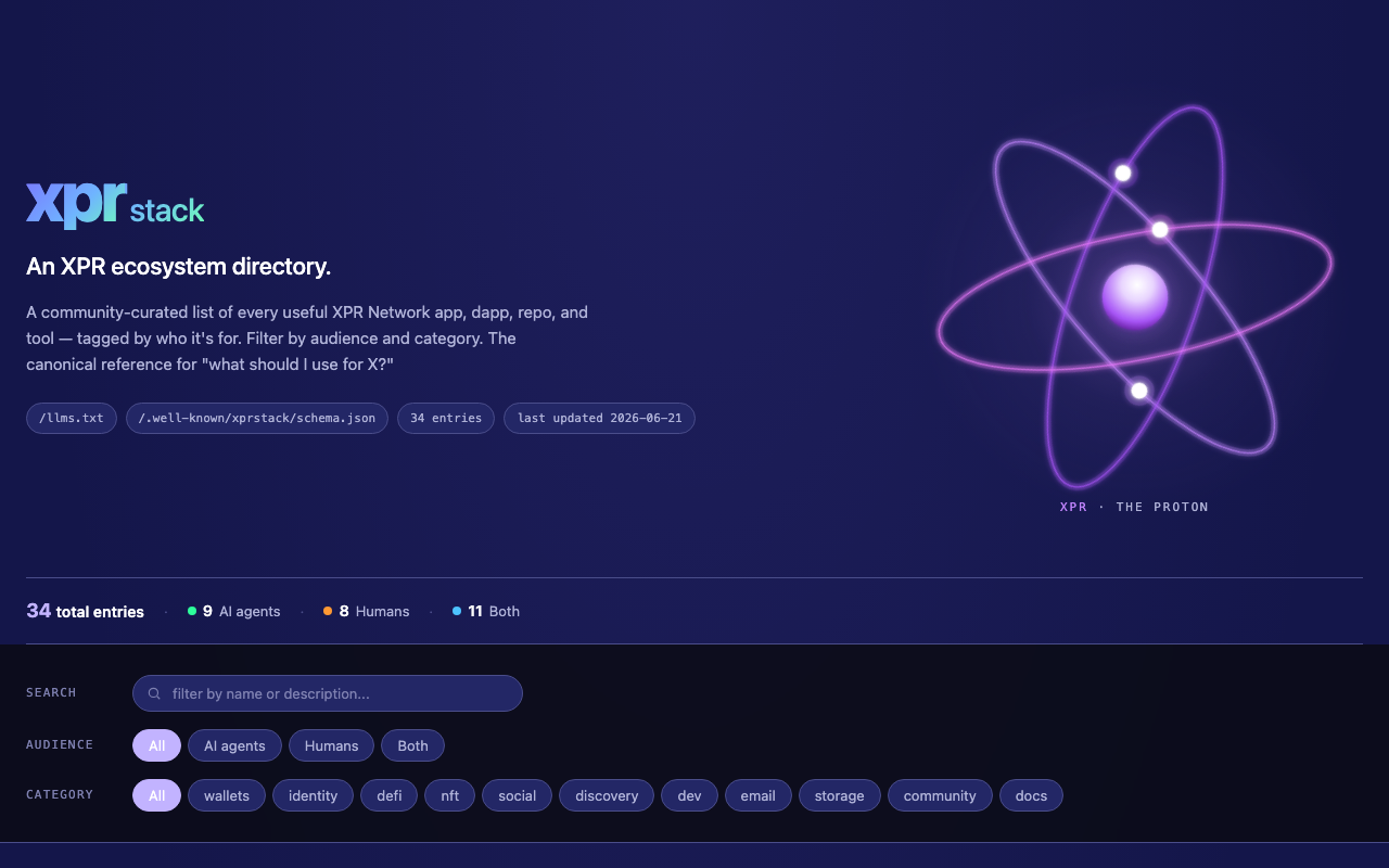 xprstack website preview